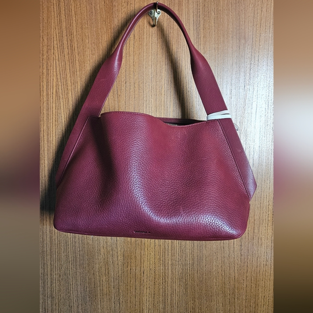 Shinola Ruby Deep Red Runwell Leather Shoulder Bag Sold Out